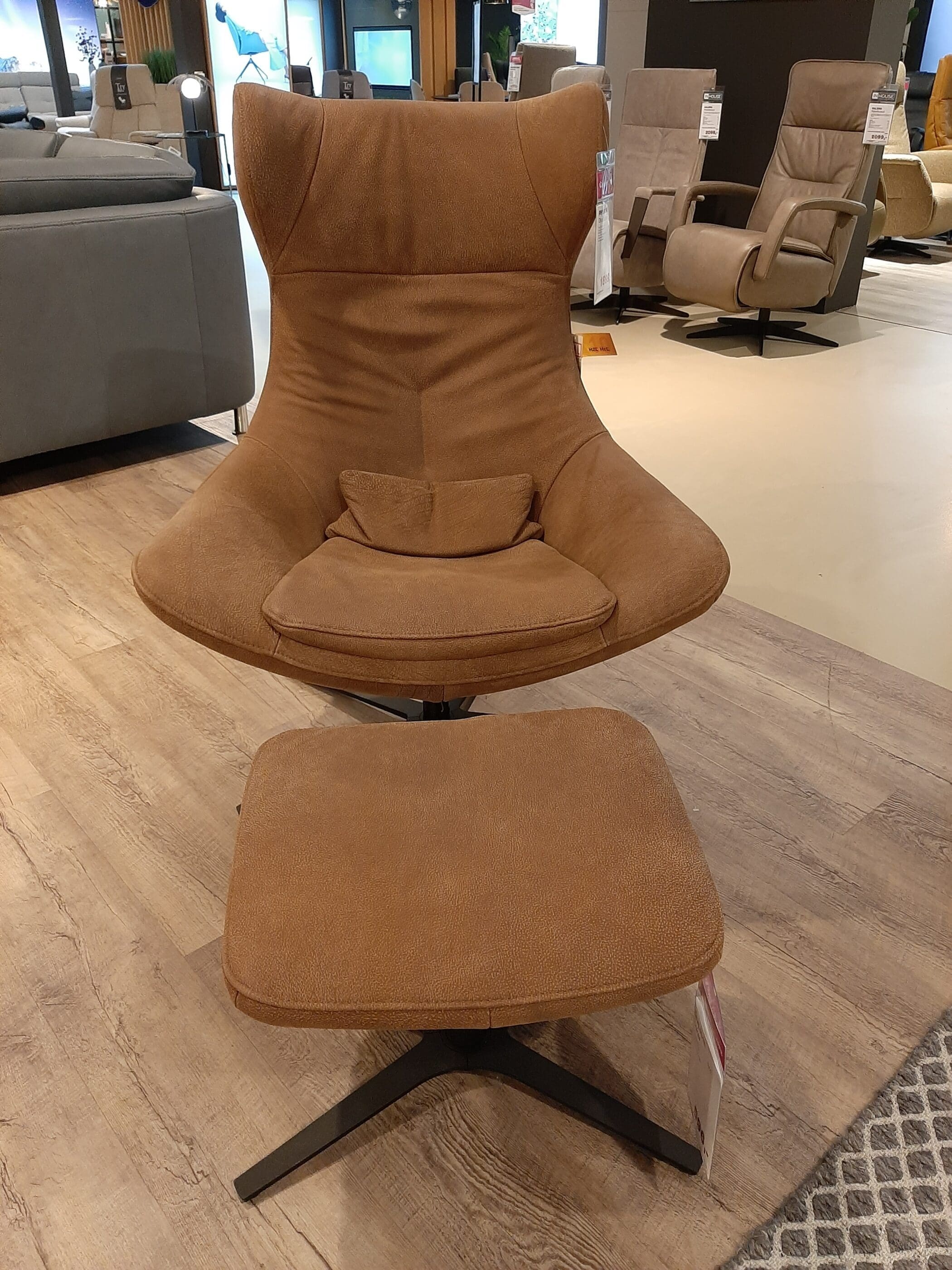 Relaxfauteuil Phylicia incl. hocker **SHOWROOMMODEL** - Afbeelding 2