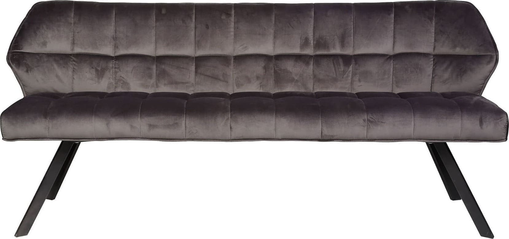 Eetkamerbank Raster - Velours Antraciet Bullcraft Eetkamerbank 4955/45V