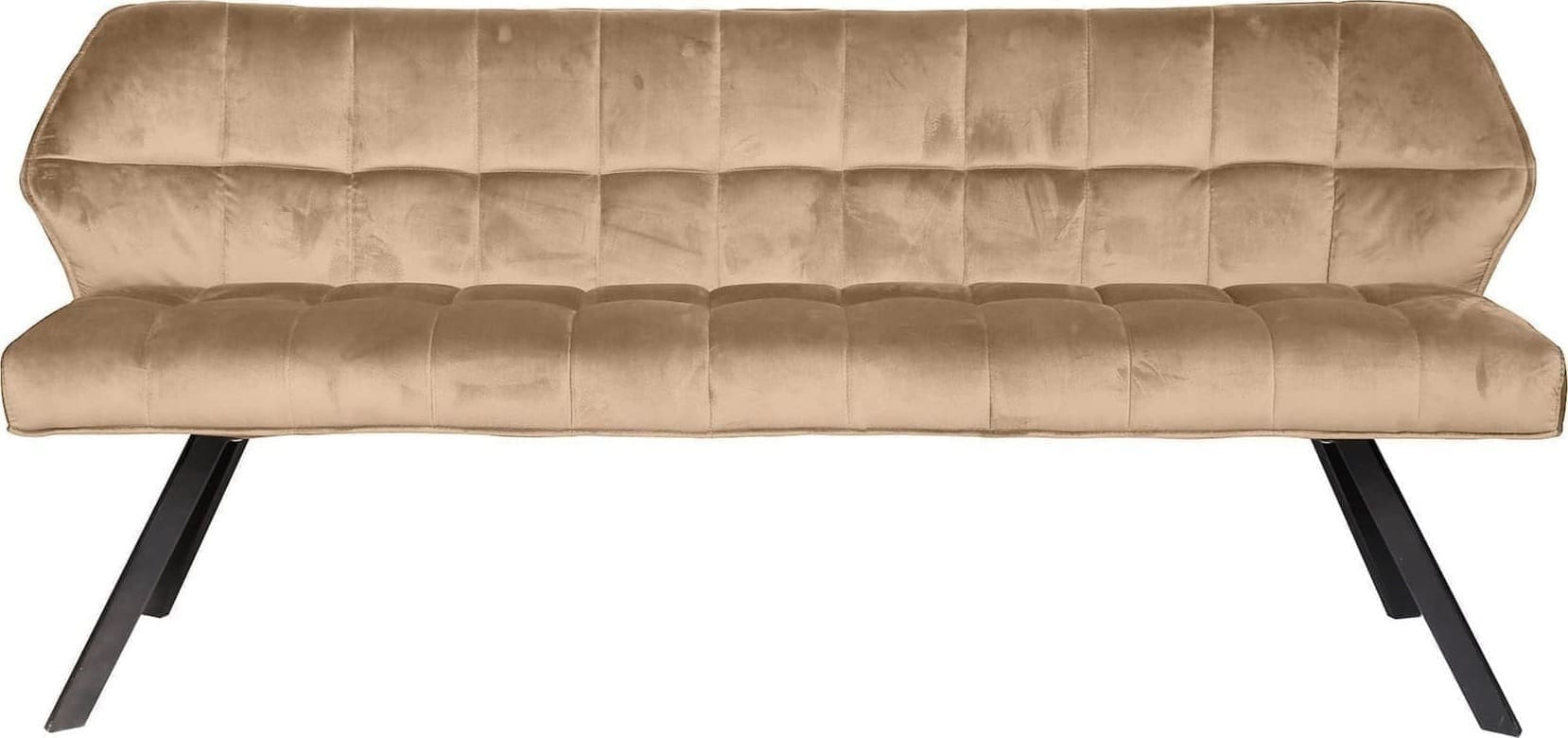 Eetkamerbank Raster - Velours Champagne Bullcraft Eetkamerbank 4955/55V
