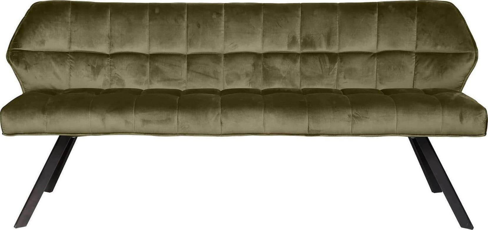 Eetkamerbank Raster - Velours Groen Bullcraft Eetkamerbank 4955/72V