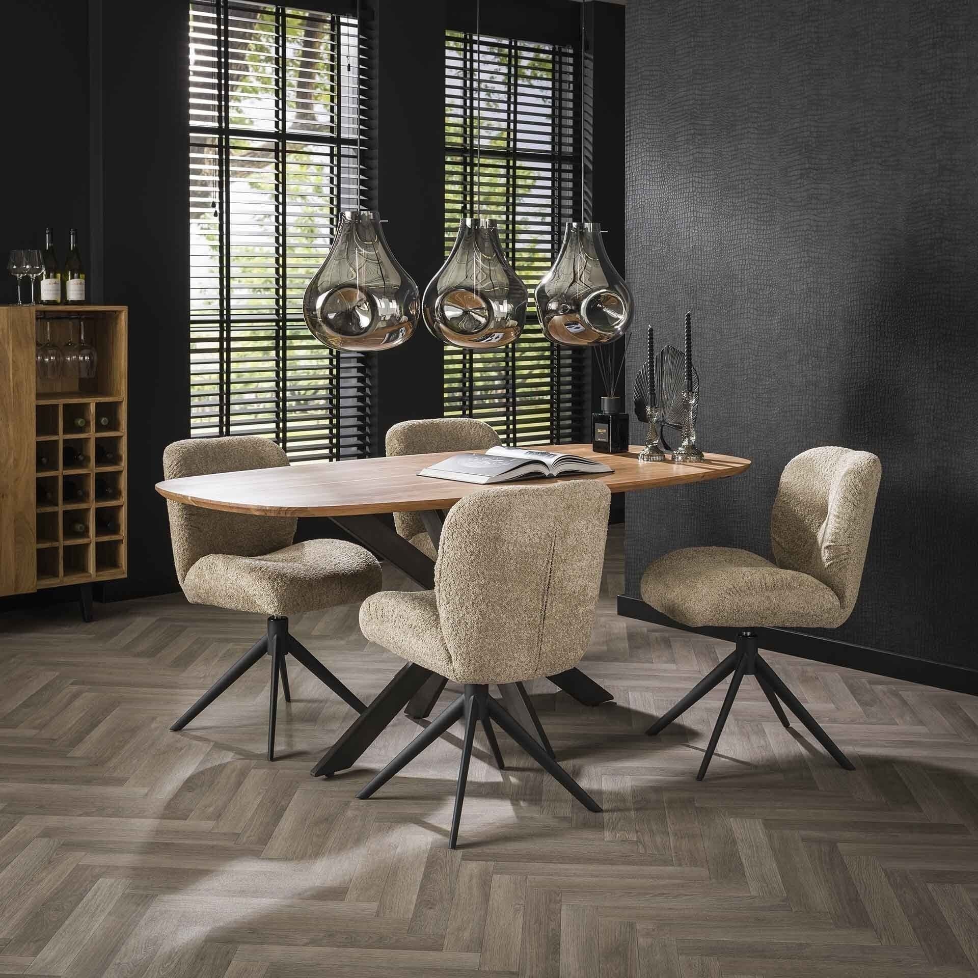 Eetkamertafel 180 Arhus Solid - Massief Acacia Bullcraft Eettafel 2975/15