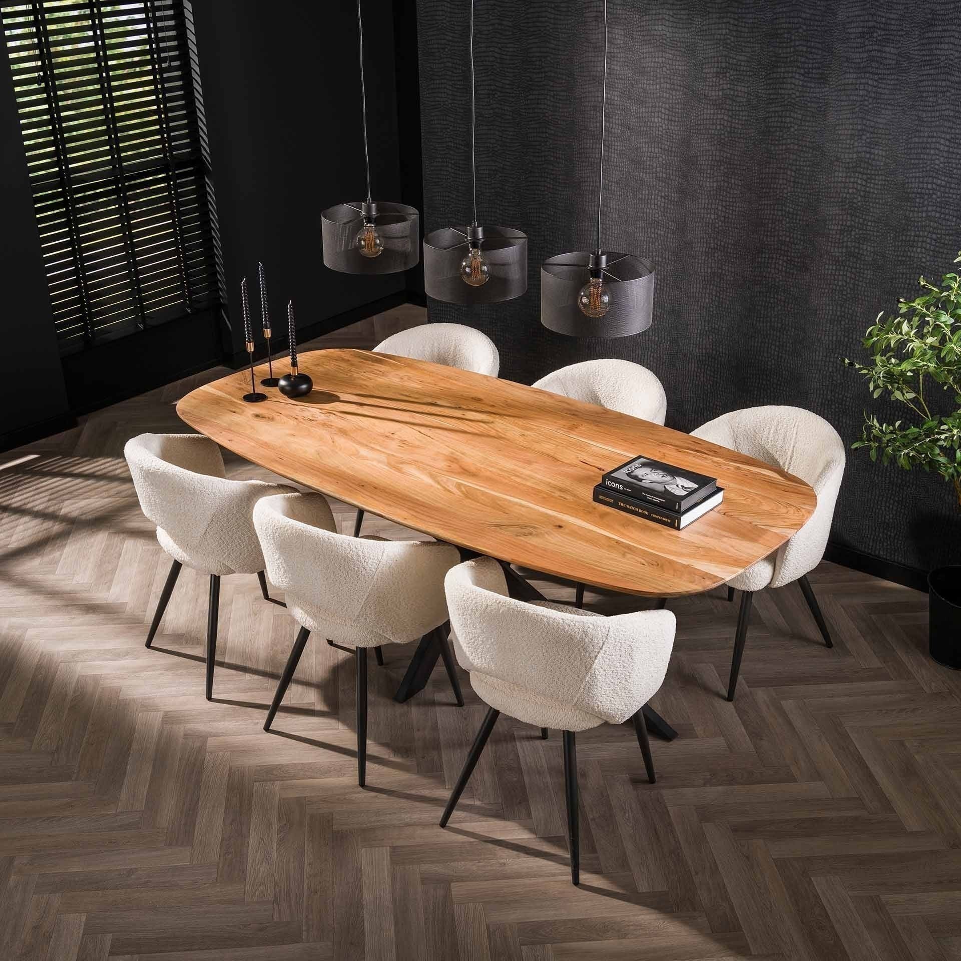 Eetkamertafel 215 Arhus Solid - Massief Acacia Bullcraft Eettafel 2977/15