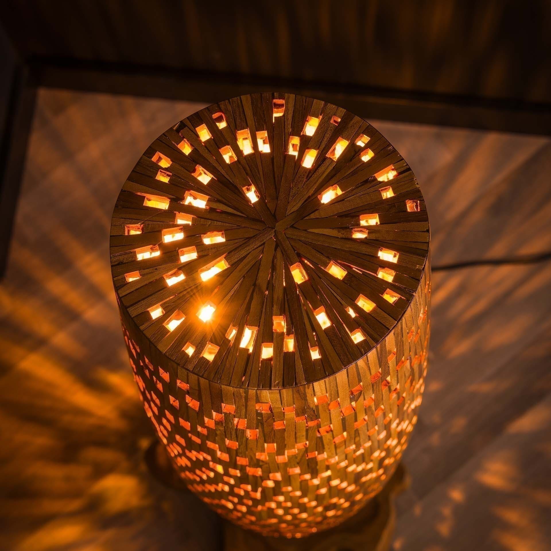 Vloerlamp L Bars - Massief Teak Bullcraft Vloerlamp 8082/13