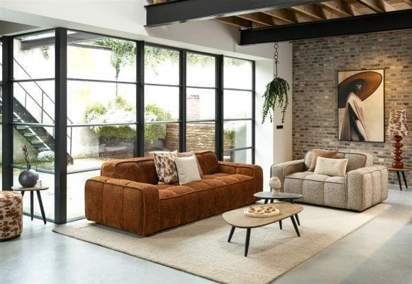 Henders & Hazel Amalfi Loveseat 1,5 zitsbank - Derby Koper Bank