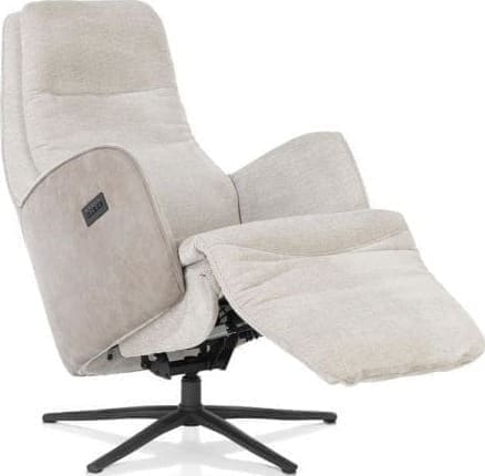 Henders & Hazel Felino relaxfauteuil 2-motoren - manuele hoofdsteun - graphiet poot - incl. accu Fauteuil