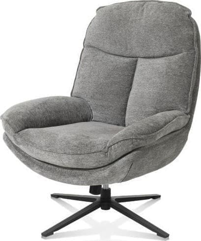 Henders & Hazel Florence relaxfauteuil (incl. poef) - stof Enzo - grijs Grijs Fauteuil