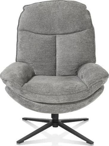 Henders & Hazel Florence relaxfauteuil (incl. poef) - stof Enzo - grijs Grijs Fauteuil