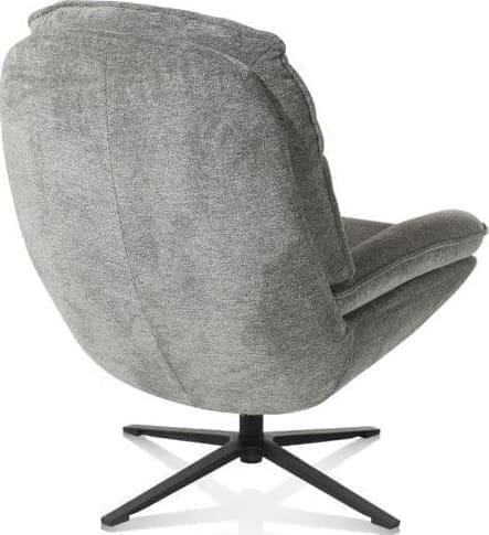 Henders & Hazel Florence relaxfauteuil (incl. poef) - stof Enzo - grijs Grijs Fauteuil
