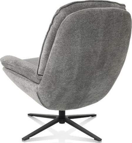 Henders & Hazel Florence relaxfauteuil (incl. poef) - stof Enzo - grijs Grijs Fauteuil