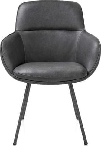 Henders & Hazel Mateo armstoel - 4-pootjes - graphiet - Pala - antraciet Antraciet Armstoel