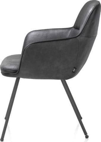Henders & Hazel Mateo armstoel - 4-pootjes - graphiet - Pala - antraciet Antraciet Armstoel