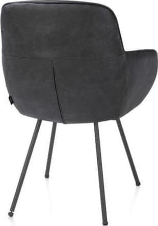 Henders & Hazel Mateo armstoel - 4-pootjes - graphiet - Pala - antraciet Antraciet Armstoel