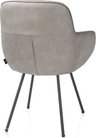 Henders & Hazel Mateo armstoel - 4-pootjes - graphiet - Pala - lichtgrijs Grijs Armstoel
