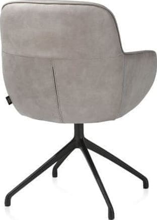 Henders & Hazel Mateo armstoel - draaibaar - rough off black - Pala - lichtgrijs Grijs Armstoel