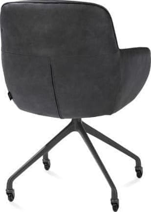 Henders & Hazel Mateo armstoel - wielen - graphiet - Pala - antraciet Antraciet Armstoel