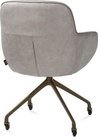 Henders & Hazel Mateo armstoel - wielen - steelbrown - Pala - lichtgrijs Grijs Armstoel