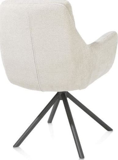 Henders & Hazel Mia armstoel - draaibaar - graphiet of rough off black frame Armstoel
