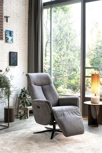 Henders & Hazel Nocarini relax-fauteuil - 2-motoren - zwarte poot - verstelbare hoofdsteun + accu Fauteuil
