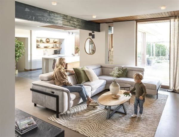 Henders & Hazel Tycan hoekbank rechts - Nubucco Antraciet|Grijs Bank