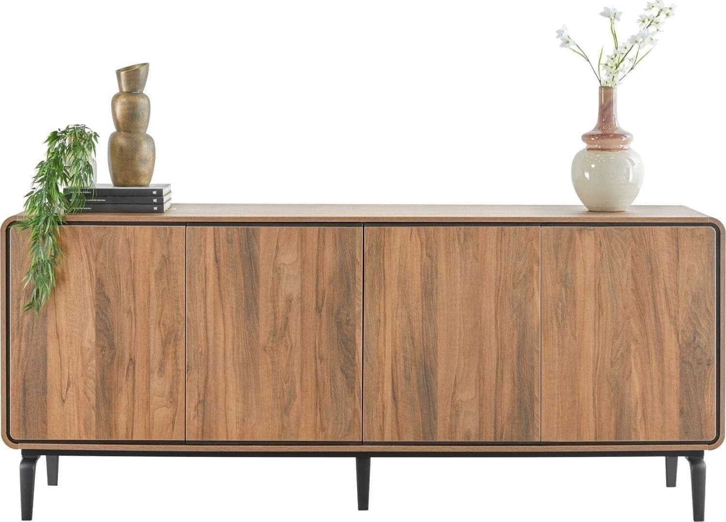 INHOUSE Dressoir Lagoria walnoot Zwart Dressoir