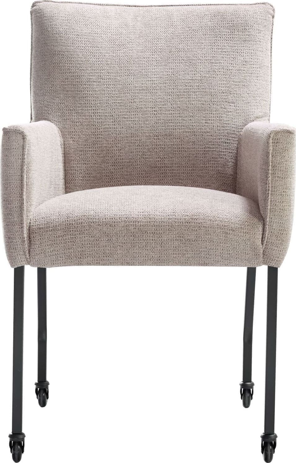 INHOUSE Eetkamerstoel Mianta met arm beige Beige Eetkamerstoel