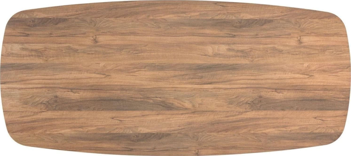 INHOUSE Eettafel Meberia Deens ovaal walnoot 200x100cm Zwart Eettafel