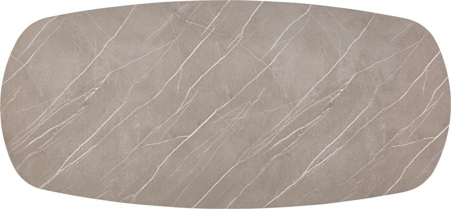 INHOUSE Eettafel Solida Deens ovaal HPL Ash 240x110cm Bruin Eettafel