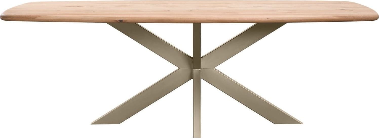 INHOUSE Eettafel Taranto Deens ovaal naturel 240x110cm Bruin Eettafel