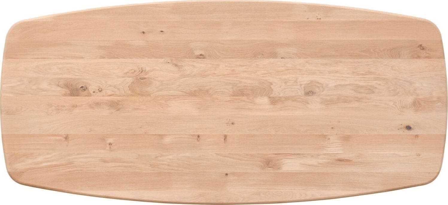 INHOUSE Eettafel Taranto Deens ovaal naturel 240x110cm Bruin Eettafel