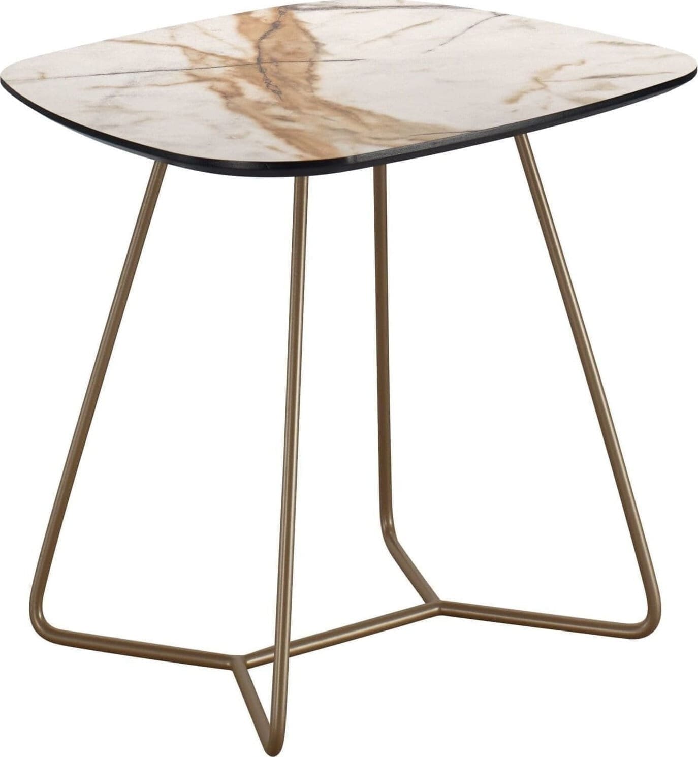 INHOUSE Salontafel Marby HPL marmerstructuur terra 54 cm Brons Salontafel