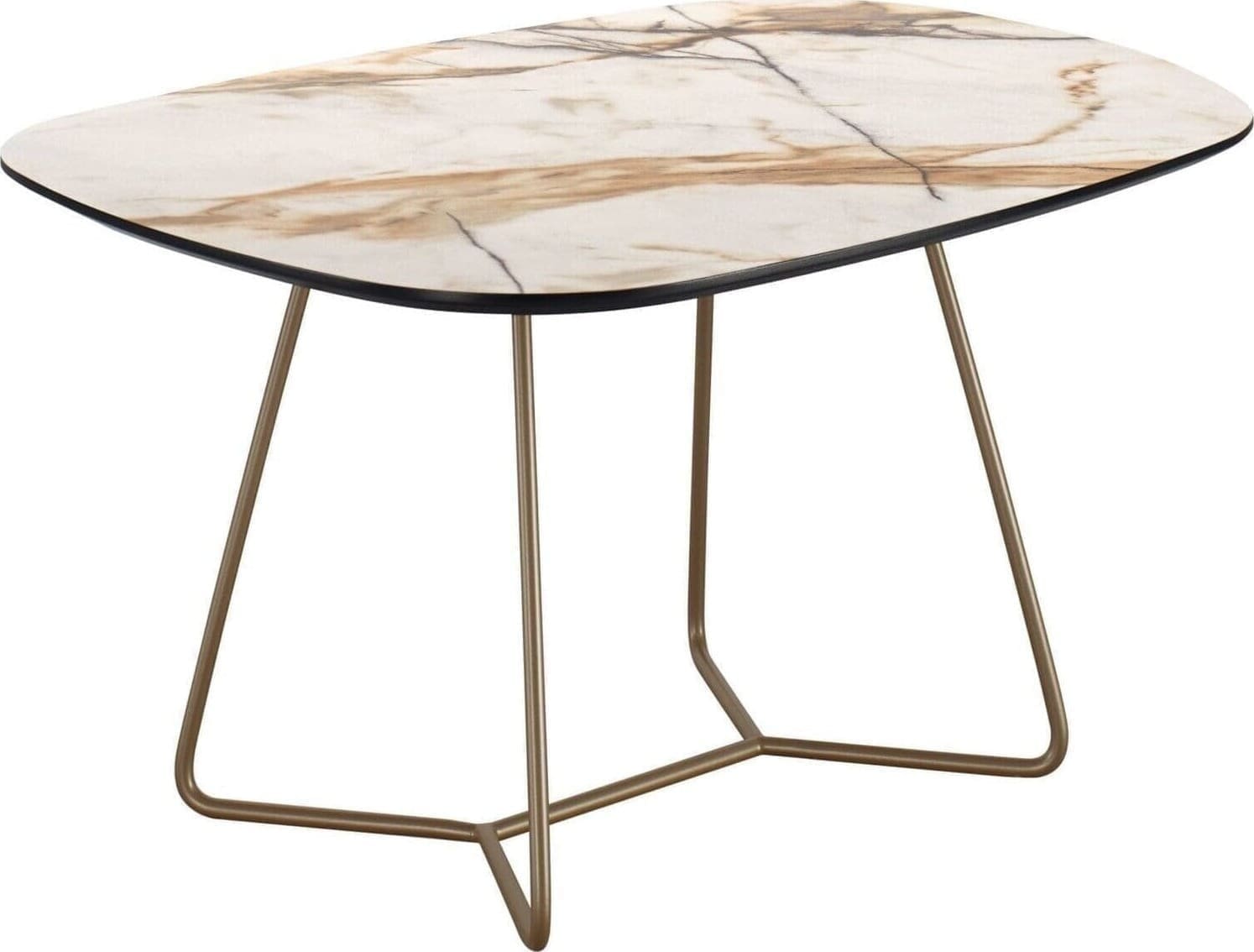 INHOUSE Salontafel Marby HPL marmerstructuur terra 75 cm Brons Salontafel