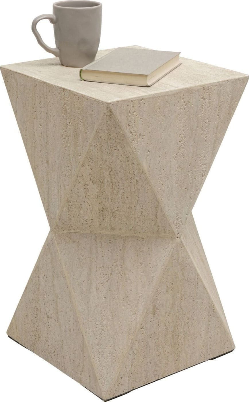 Bijzettafel Travertino 54cm Kare Design Bijzettafel 70698
