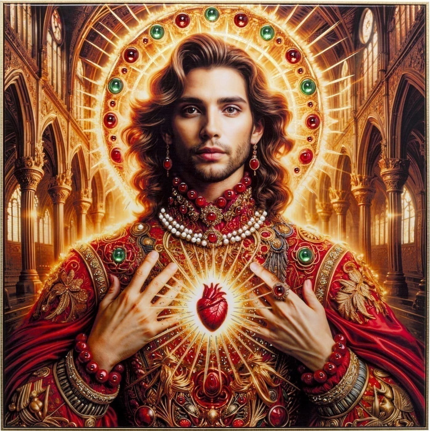 Fotolijst Saint Halo Man 100x100cm Kare Design Schilderij 57548