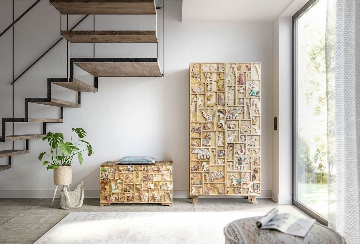Kast Zoo 81x159cm Kare Design Kast|Bergkast 87494