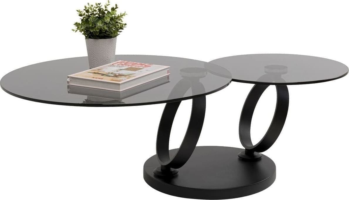 Salontafel Beverly Smoke Black 132x80cm Kare Design Salontafel 70711
