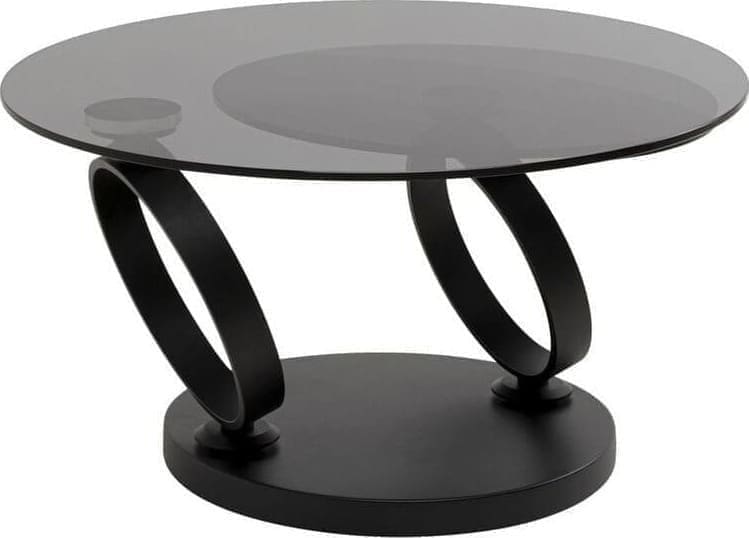 Salontafel Beverly Smoke Black 132x80cm Kare Design Salontafel 70711