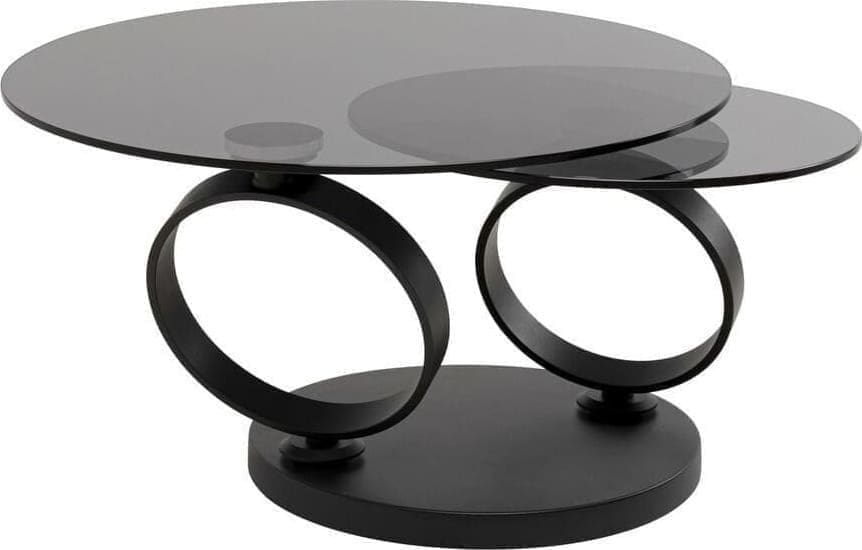 Salontafel Beverly Smoke Black 132x80cm Kare Design Salontafel 70711