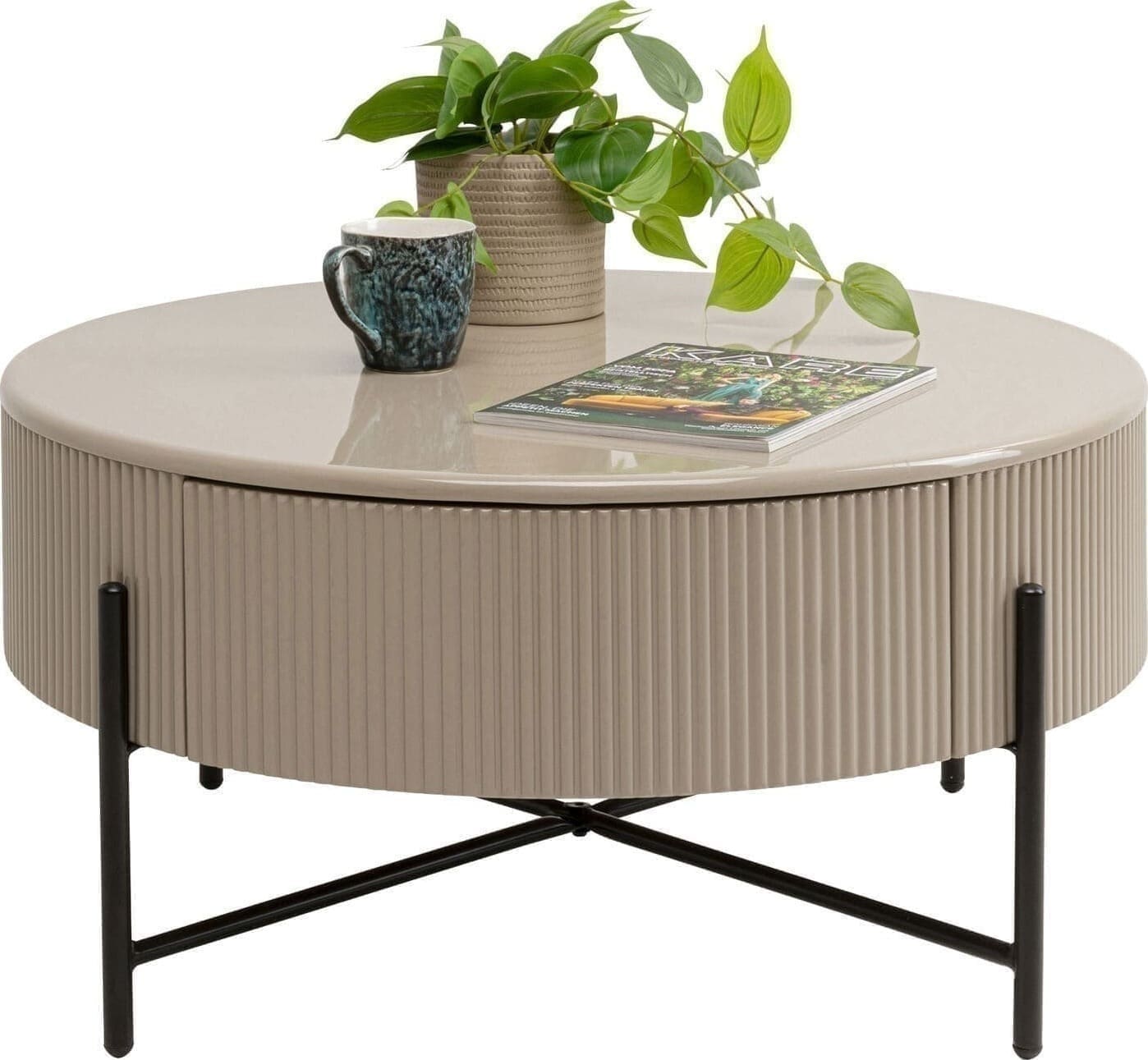 Salontafel Riffle Ø80cm Kare Design Salontafel 70805