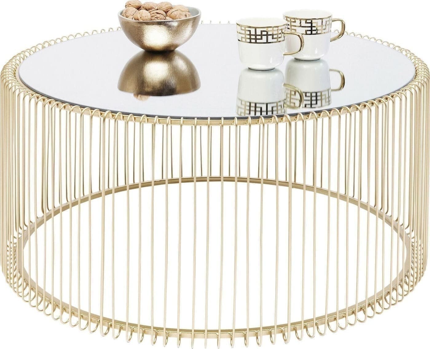Salontafel Wire Uno Brass Ø80cm Kare Design Salontafel 84516