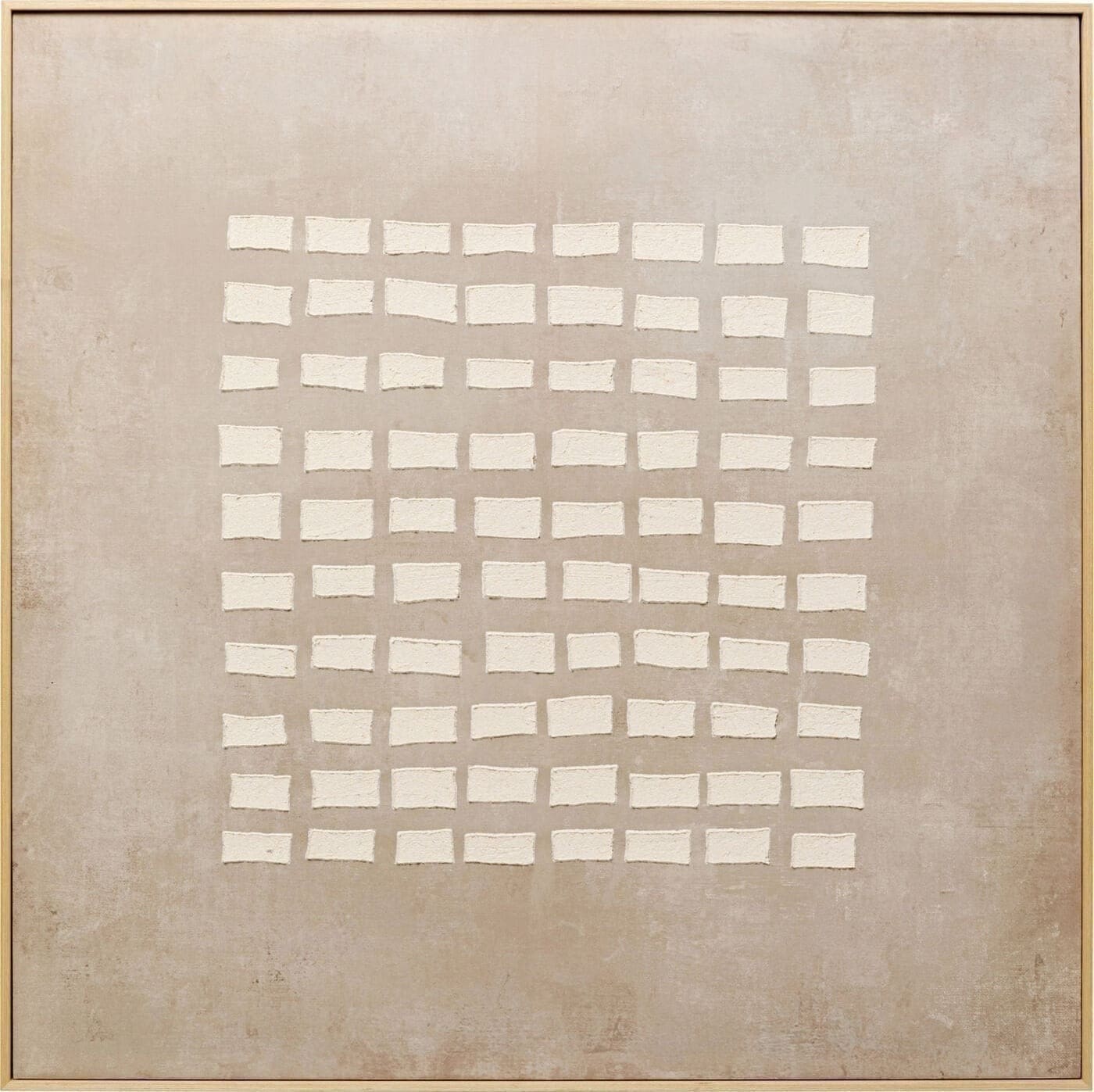 Schilderij Canvas Art Row Beige 100x100cm Kare Design Schilderij 57800