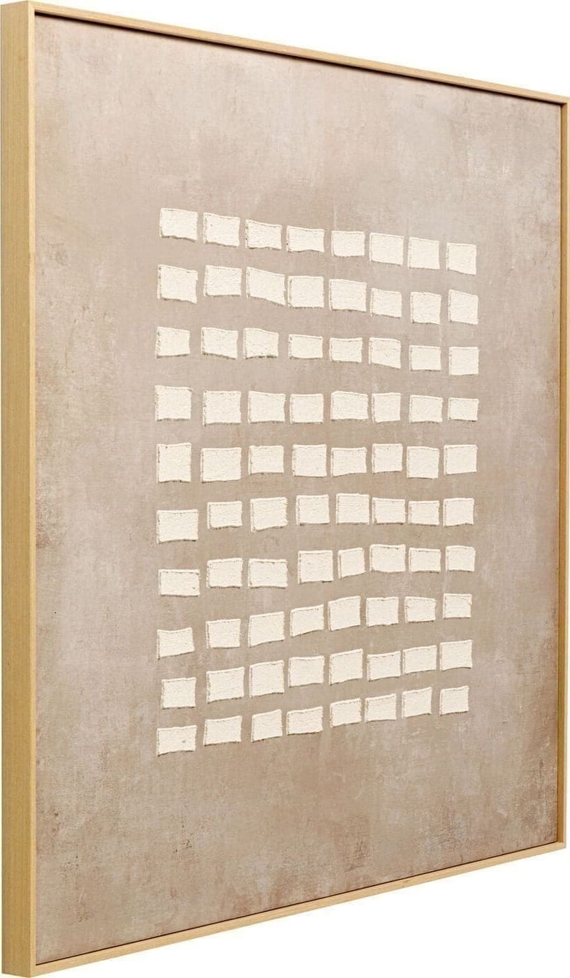 Schilderij Canvas Art Row Beige 100x100cm Kare Design Schilderij 57800