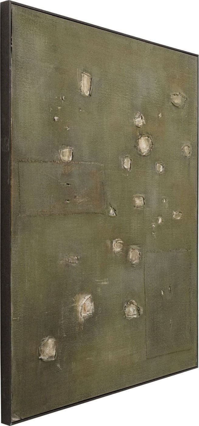 Schilderij Canvas Moody Green 150x120cm Kare Design Schilderij 57542