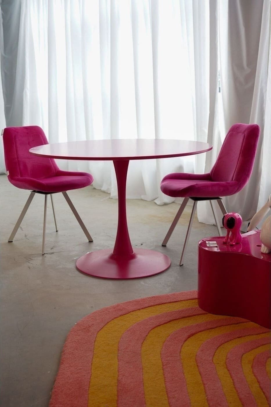 Tafel Schickeria Pink Ø110cm Kare Design Eettafel 71084