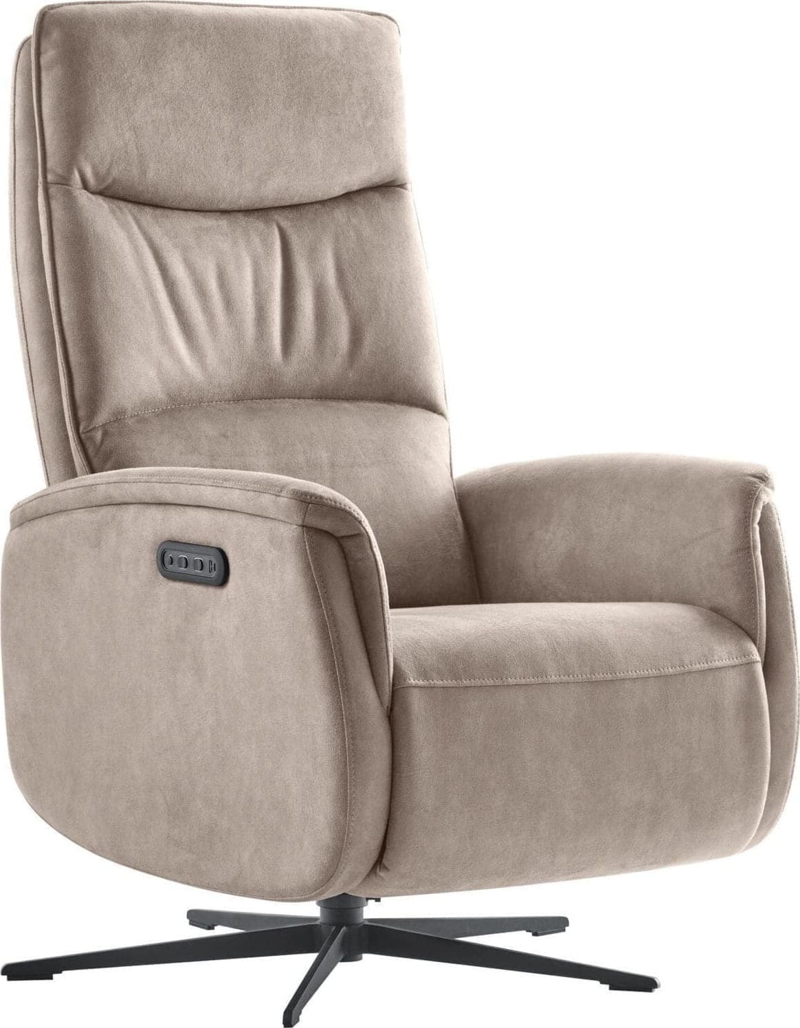 Profijt Meubel Relaxfauteuil Candora elektrisch microleder grijs Grijs Fauteuil