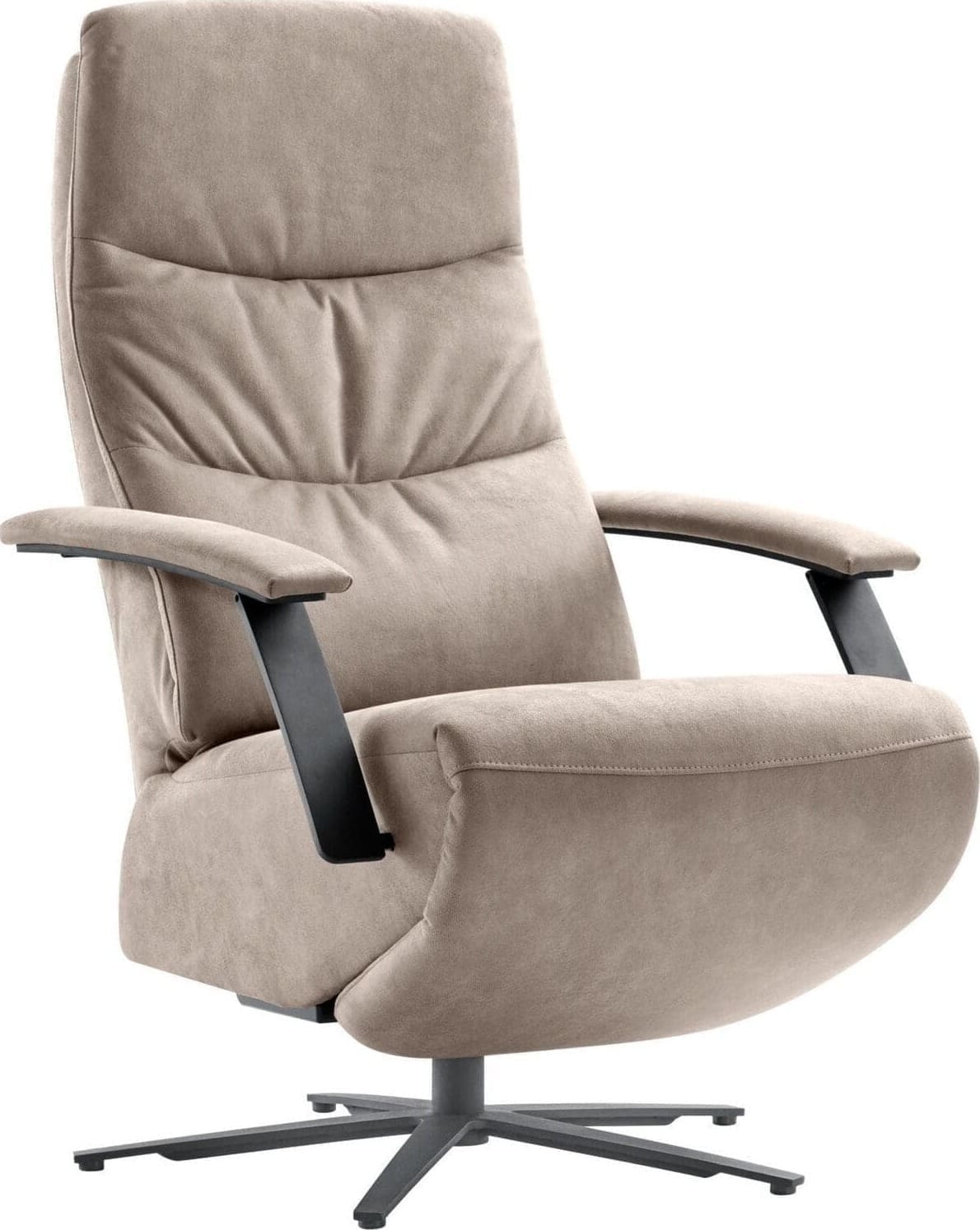Profijt Meubel Relaxfauteuil Tofino elektrisch microleder grijs Grijs Fauteuil