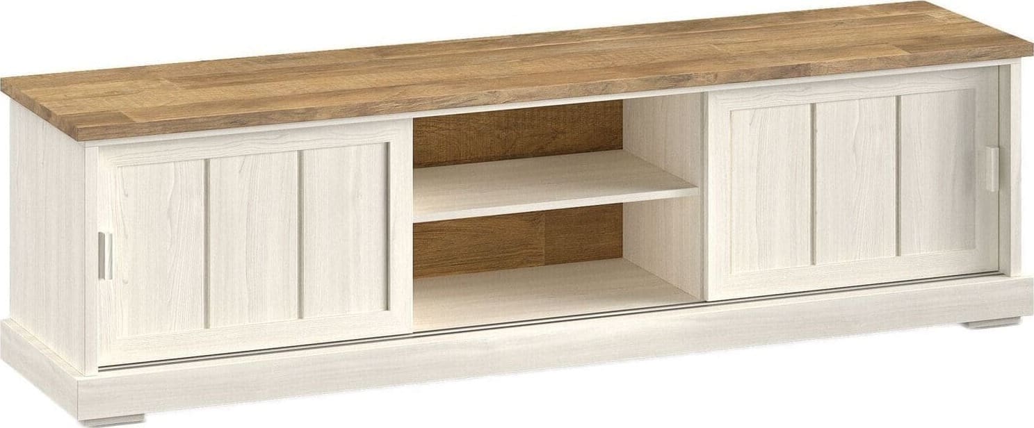 Profijt Meubel Tv-meubel Eldora 209 cm met 2 schuifdeuren Bruin|Naturel Tv-meubel|Tv-dressoir