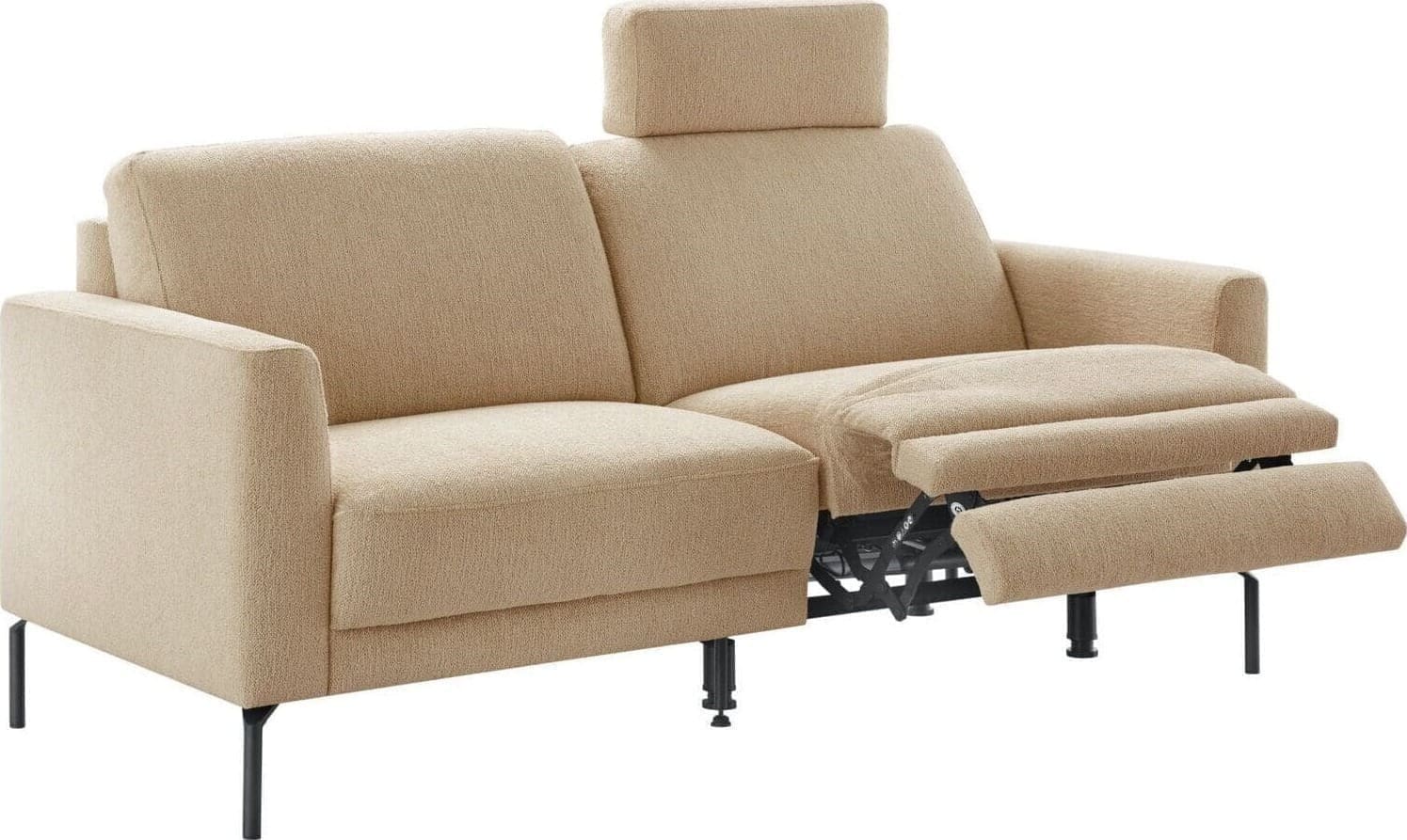 Pronto Wonen 2,5 zitsbank Moscato koudschuim beige relaxfunctie rechts Beige|Wit Bank