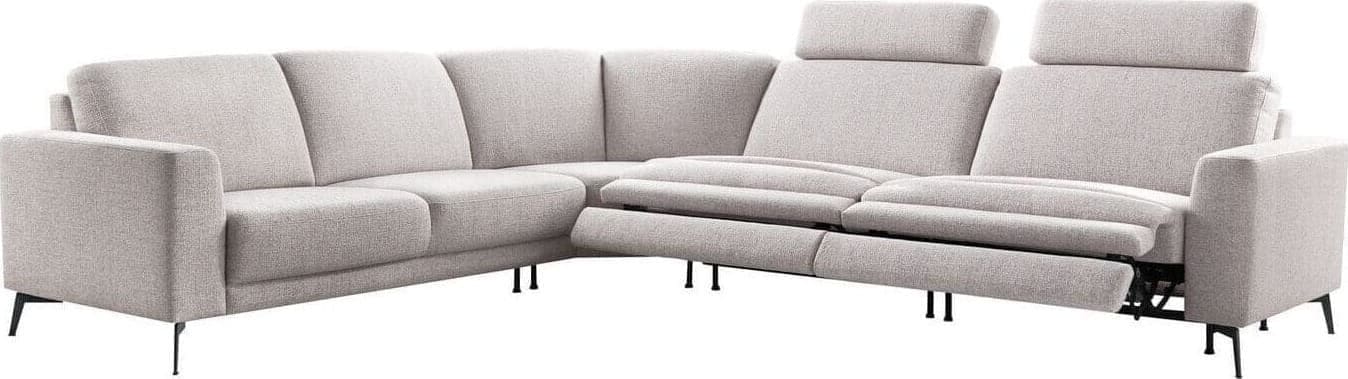 Pronto Wonen Hoekbank Moscato bonell HR-schuim zitting lichtgrijs Grijs Bank