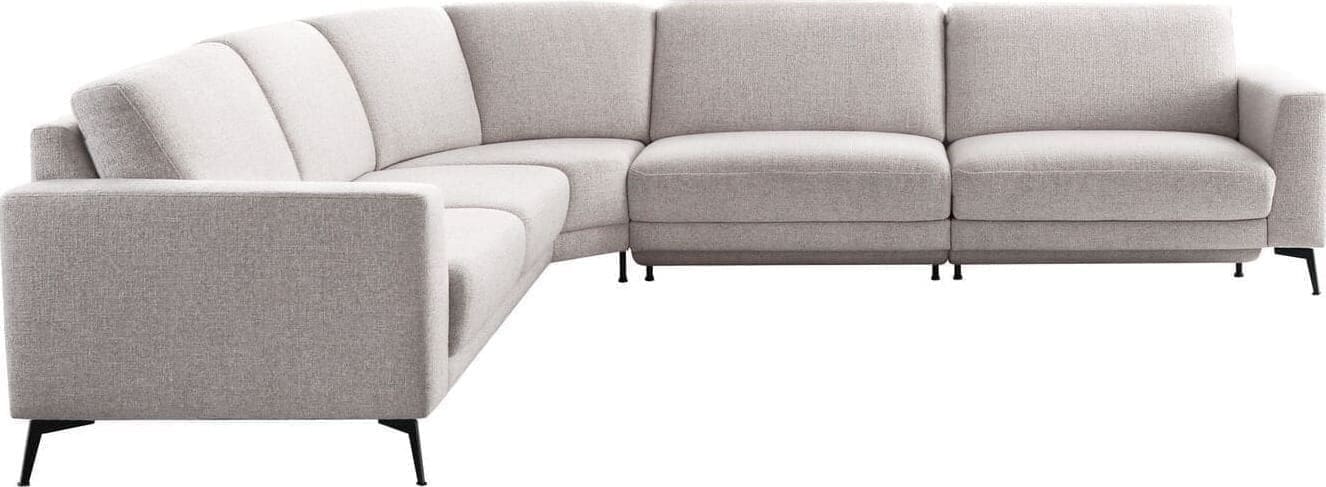 Pronto Wonen Hoekbank Moscato bonell HR-schuim zitting lichtgrijs Grijs Bank