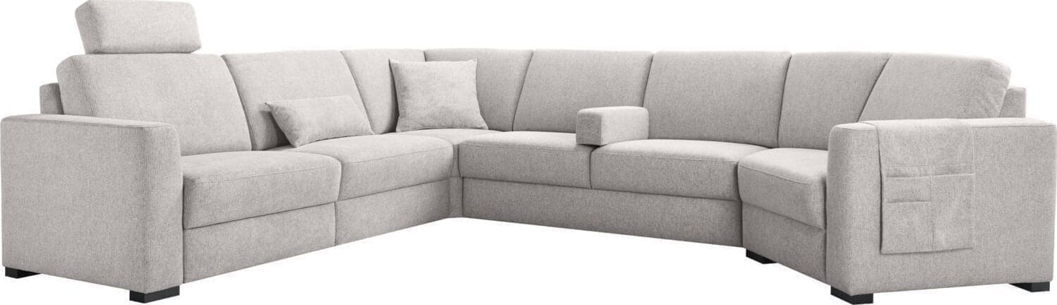 Pronto Wonen Hoekbank links Muscolo koudschuim grijs relaxfunctie Grijs Bank